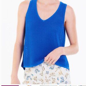 Dear John Willa V Neck Sweater Tank - Sz Small Periwinkle